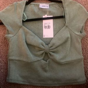 Lioness Sage Green Crop Top - size M